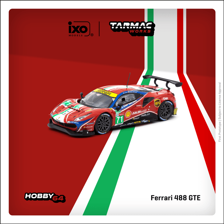 Tarmac Works 1:64 Ferrari 488 GTE 24h of Le Mans 2020 M. Molina / D. Rigon / S. Bird T64-071-19WEC71