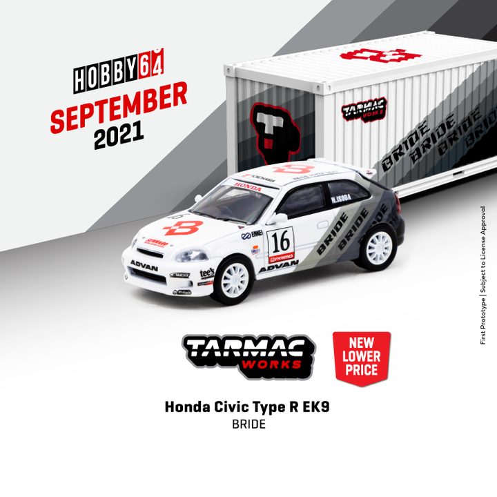 Tarmac Works 1:64 Honda Civic Type R EK9 BRIDE T64-TL010-BR