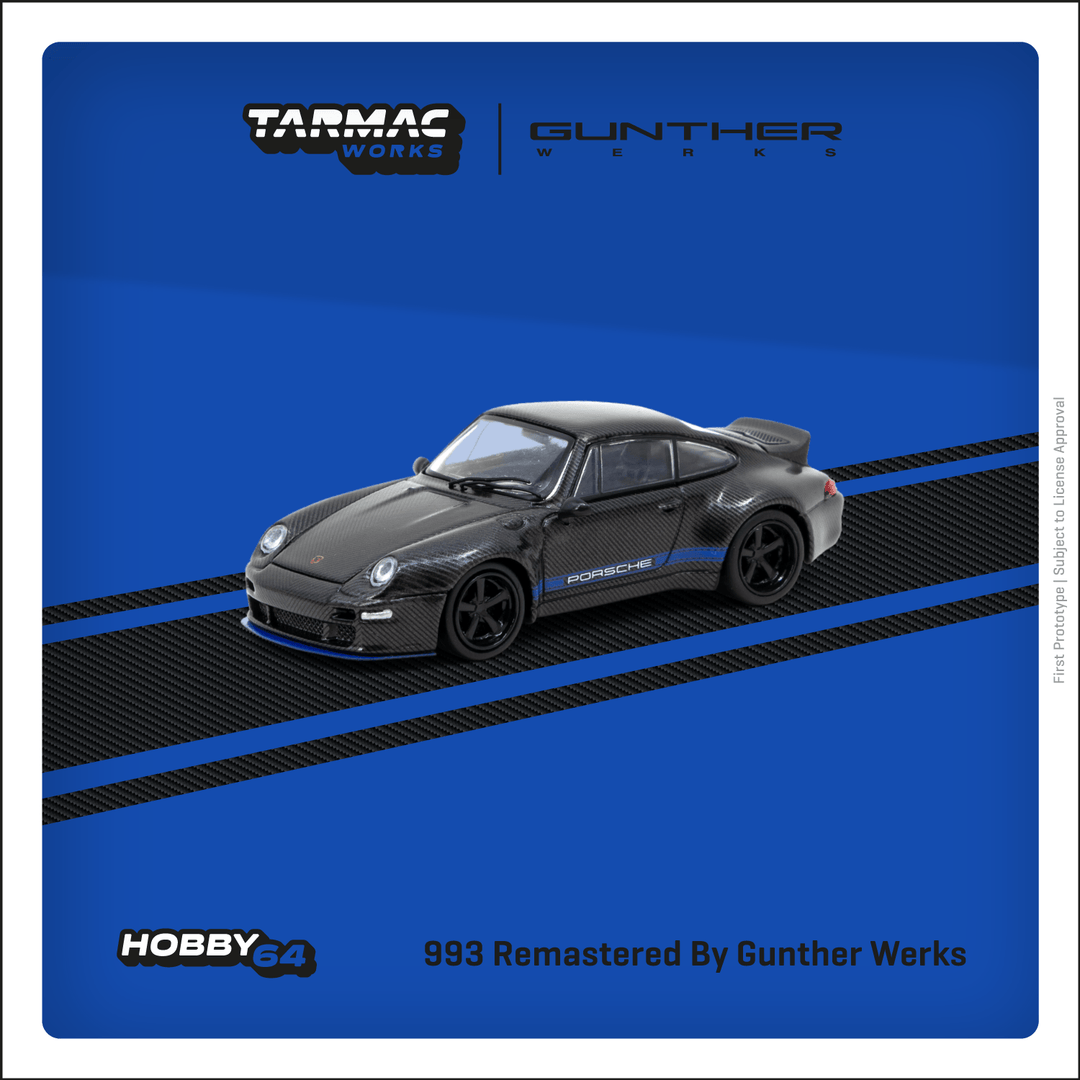 Tarmac Works 1:64 Porsche 911 993 Remastered By Gunther Werks Black Carbon Fiber T64-TL054-BCF