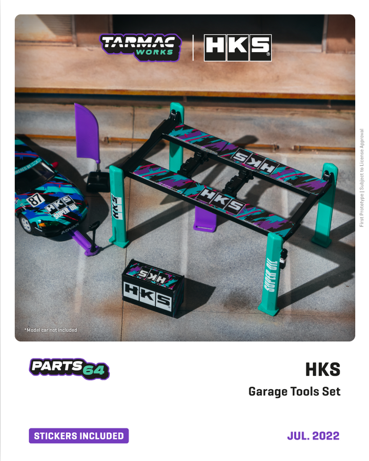 Tarmac Works 1:64 Garage Tools Set HKS T64A-001-HKS