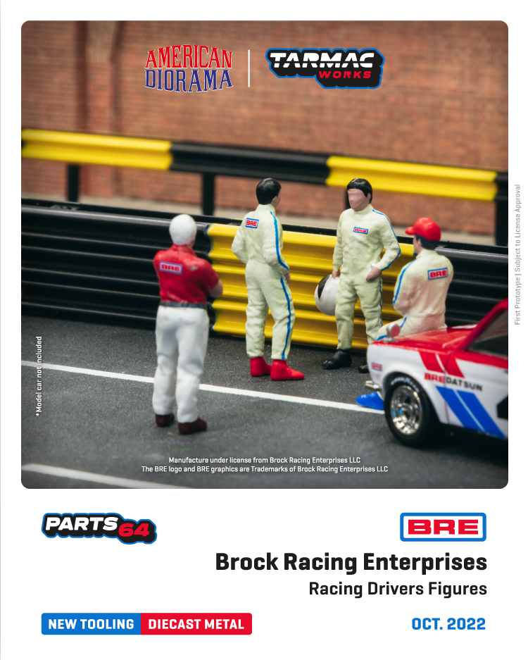 Tarmac Works 1:64 Figures Set Race Drivers Brock Racing Enterprises T64F-006-BRE1