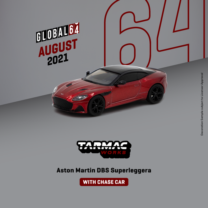Tarmac Works 1:64 Aston Martin DBS Superleggera Red Metallic T64G-004-RE
