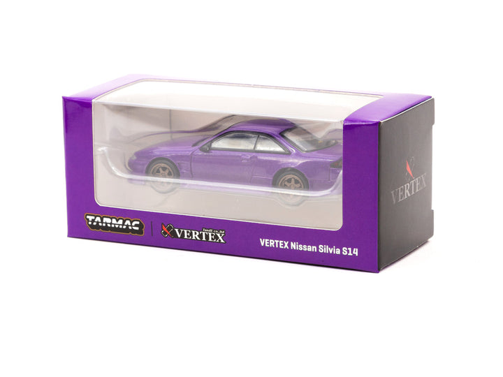 Tarmac Works 1:64 VERTEX Nissan Silvia S14 Purple Metallic