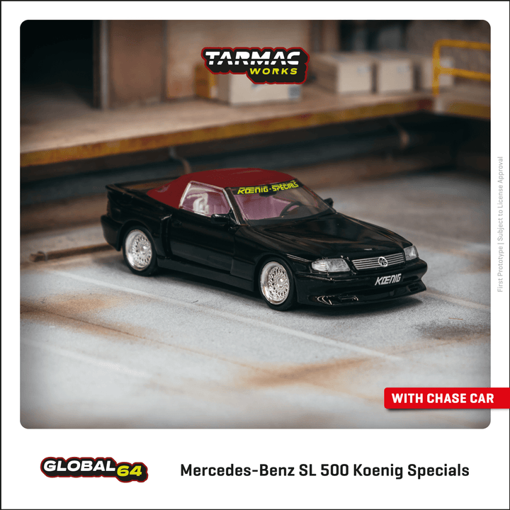 Tarmac Works 1:64 Mercedes-Benz SL 500 Koenig Specials Black T64G-045-BL