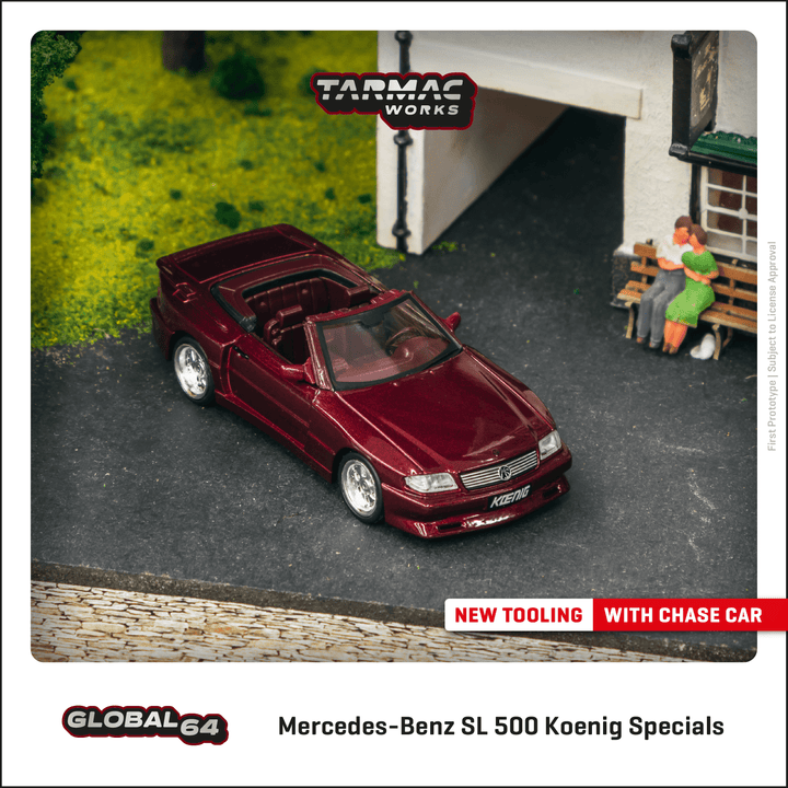 Tarmac Works 1:64 Mercedes-Benz SL 500 Koenig Specials Bordeaux T64G-045-BO