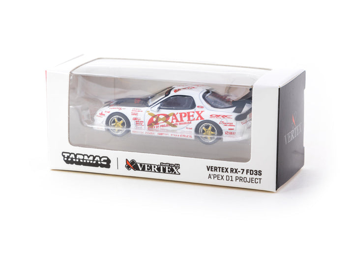 Tarmac Works 1:64 VERTEX RX-7 FD3S A'PEX D1 PROJECT