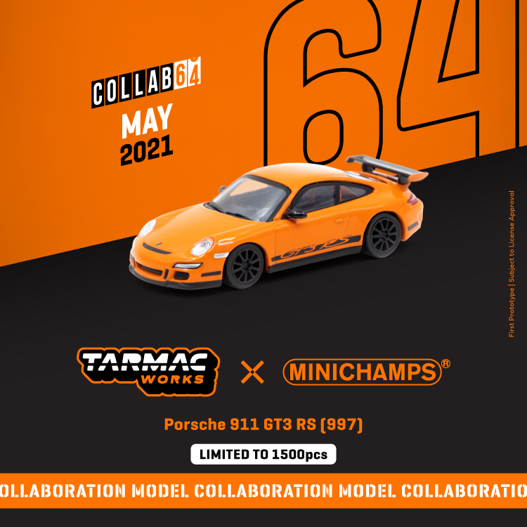 Tarmac Works 1:64 Porsche 911 GT3 RS (997) Orange T64MC-001-OR