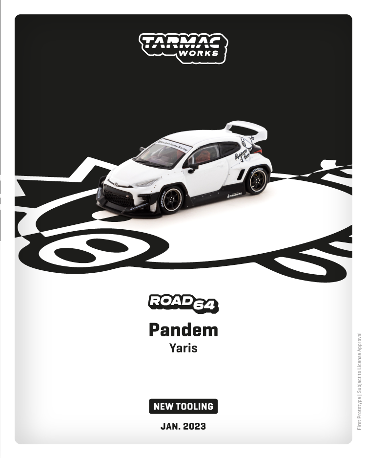 Tarmac Works 1:64 Pandem Yaris White