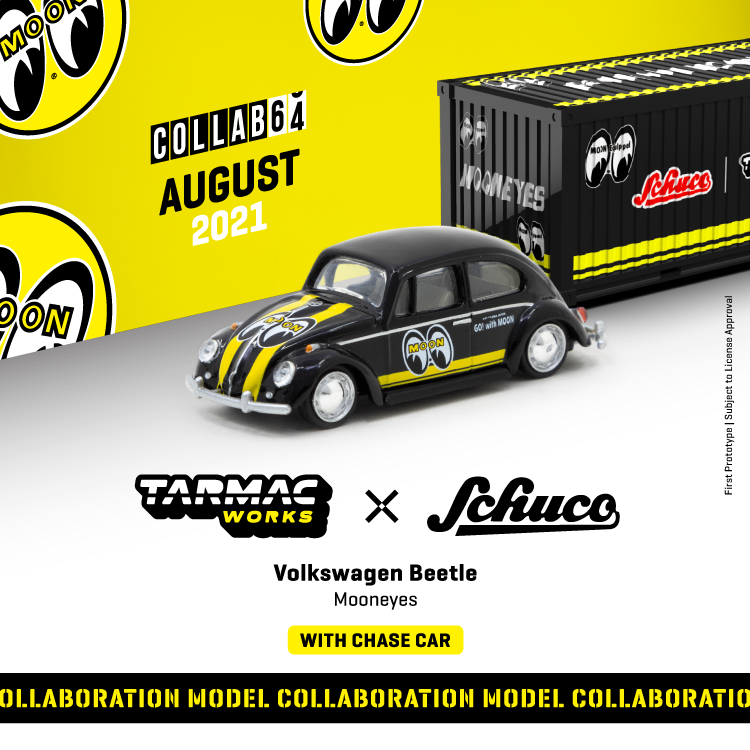 Tarmac Works 1:64 VW Beetle Mooneyes with Container T64S-006-ME2