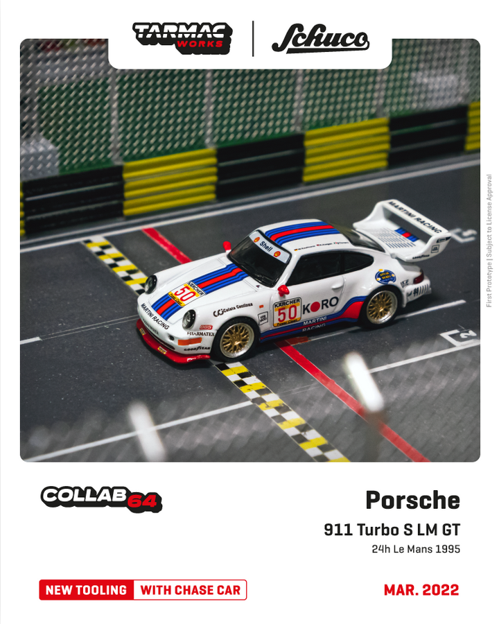 Tarmac Works 1:64 Porsche 911 Turbo S LM GT 24H Le Mans 1995 #50 T64S-009-95LM