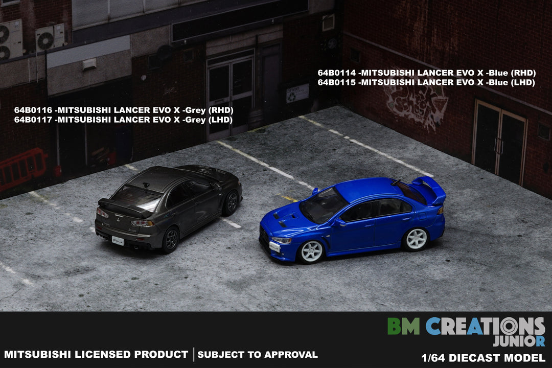 BM Creations 1:64 Mitsubishi Lancer EVO X Blue