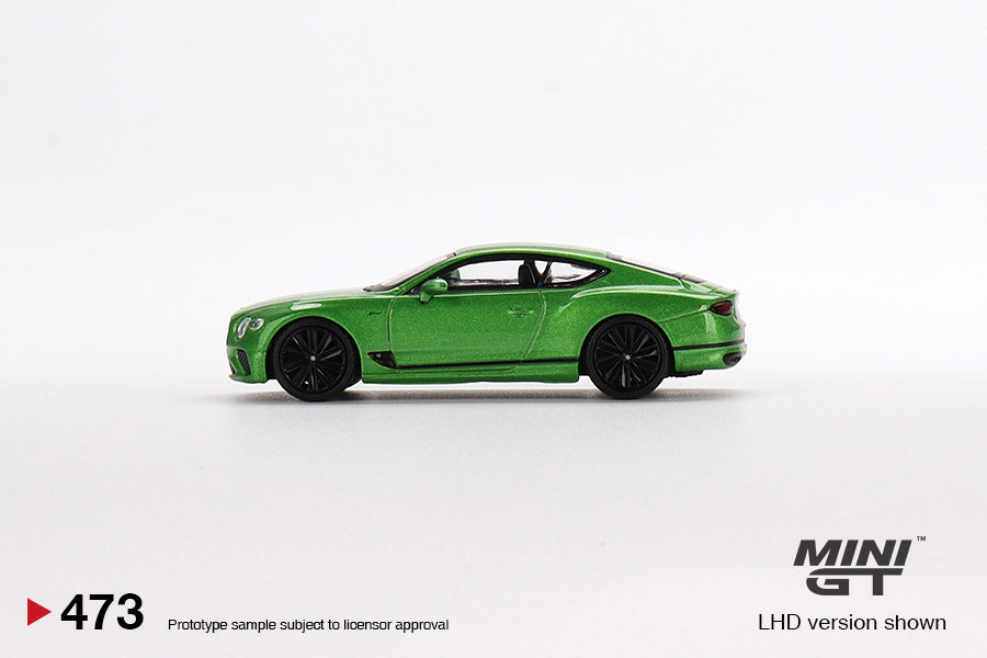 Mini GT 1:64 Bentley Continental GT Speed 2022 Apple Green MGT00473 Side
