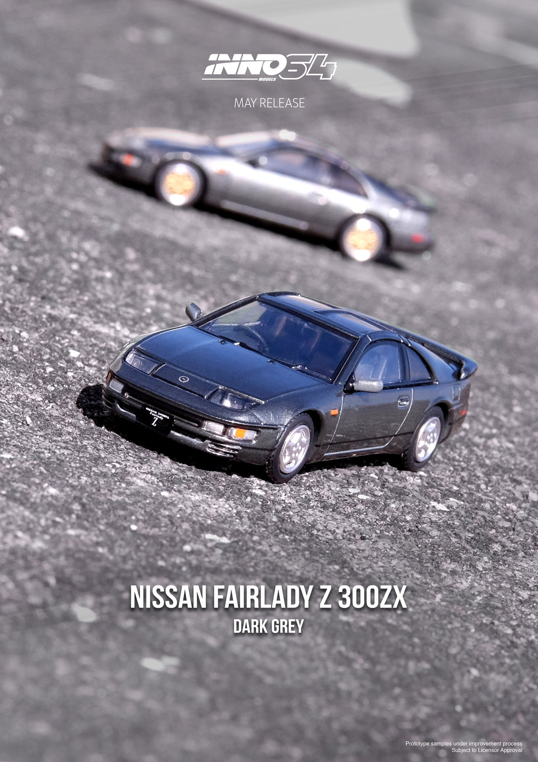 Inno64 1:64 Nissan 300ZX (Z32) Oxford Grey Metallic