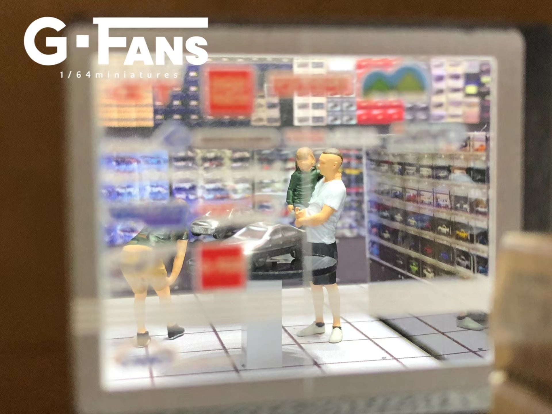 G.Fans Models 1:64 Diorama Japanese Store Building with Lights