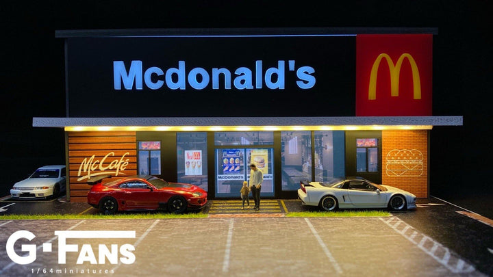 [Preorder] G.Fans 1:64 Diorama McDonald's Fast Food Building - Horizon Diecast