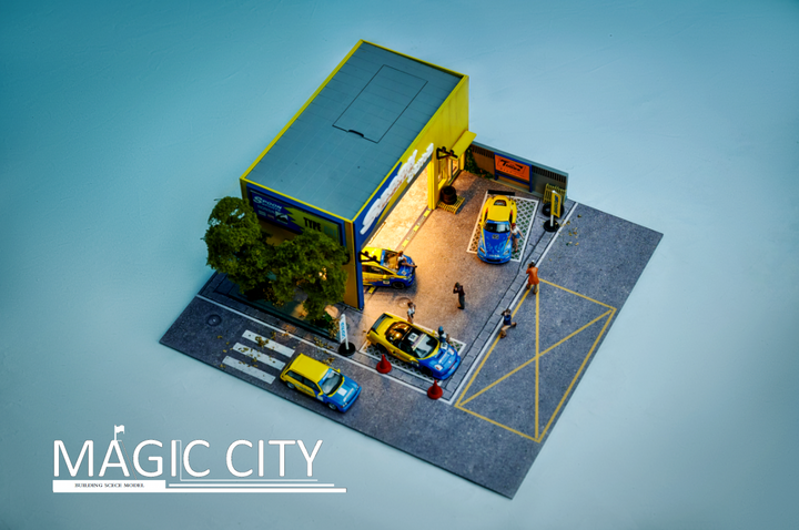 Magic City 1:64 Diorama Spoon Tuner Set Spoon Garage