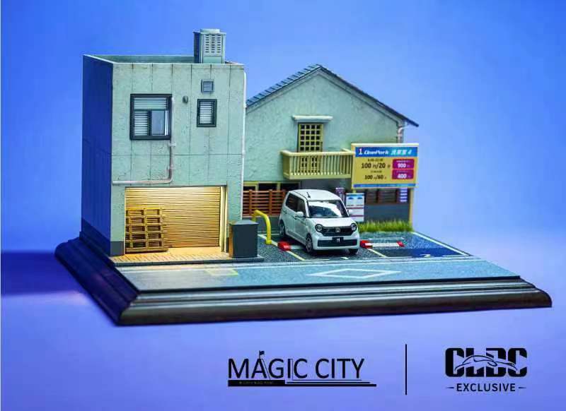 CLDC x Magic City 1:64 Diorama Japanese House + Parking Lot Scene UN2204-64
