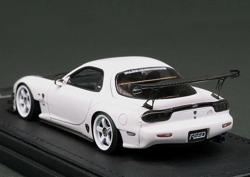 Ignition Model 1:43 FEED RX-7 (FD3S) White with Carbon Bonnet IG2187 Rear Back