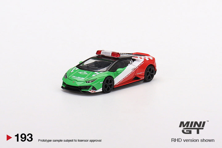 Mini GT 1:64 Lamborghini Huracán EVO Bologna Airport 2020 Follow-Me Car LHD MGT00193-CH