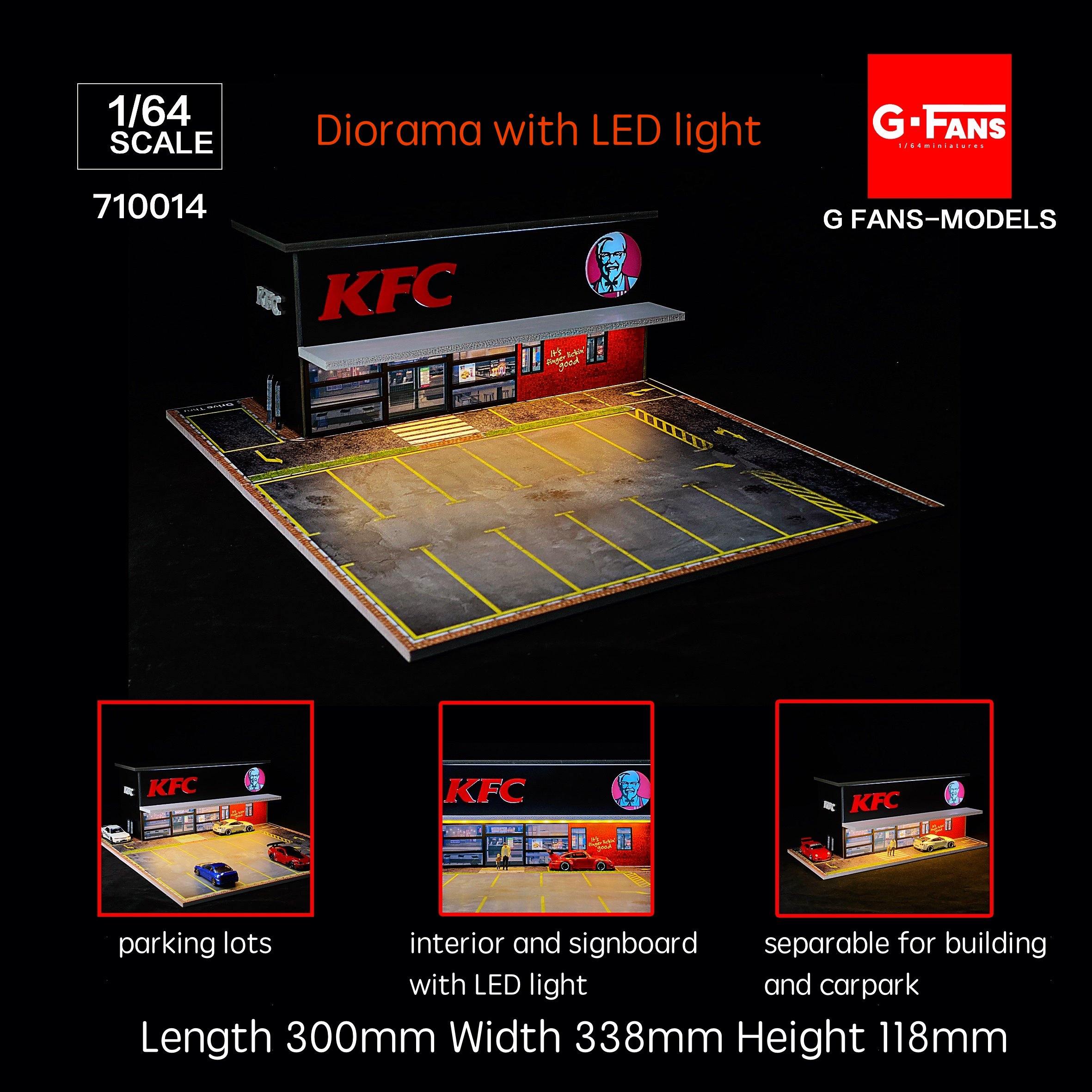 G.Fans 1:64 Diorama KFC Fast Food Building 710014 – Horizon