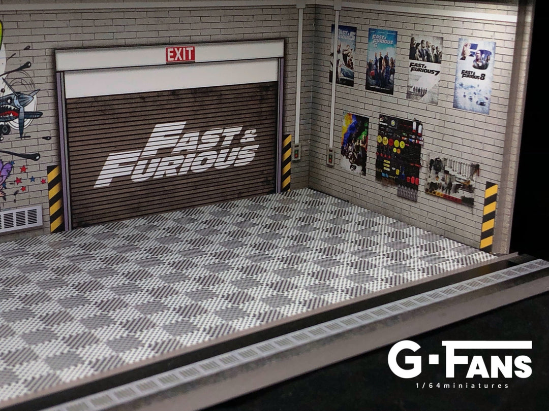 [Preorder] G.Fans 1:64 Fast & Furious Garage Diorama