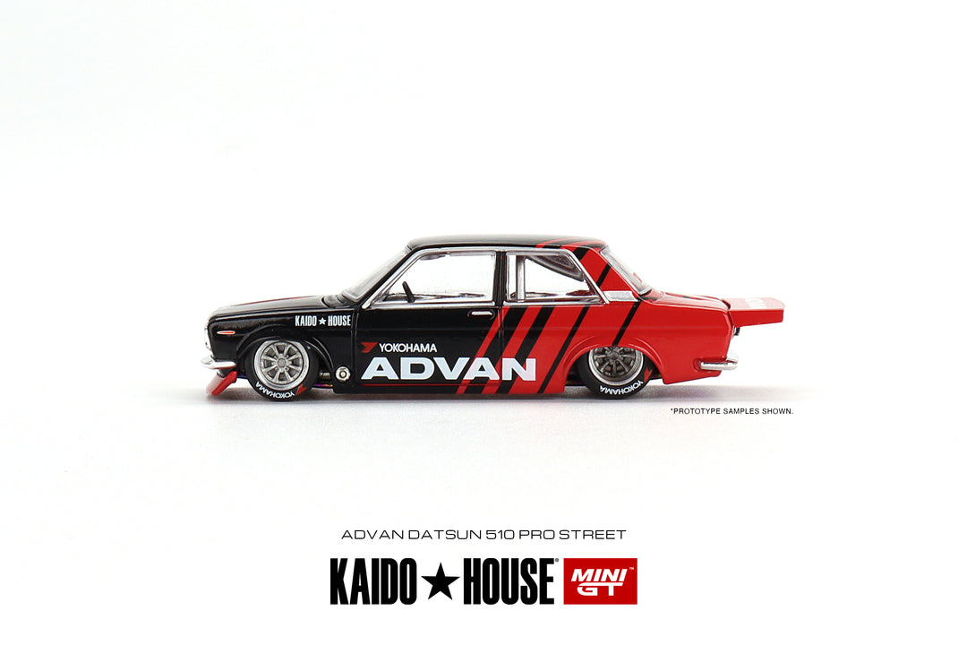 Kaido House + MINIGT 1:64 Datsun 510 Pro Street ADVAN KHMG032 Side