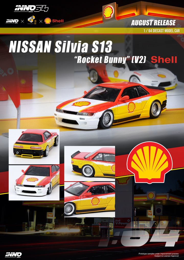Inno64 1:64 Nissan Silvia (S13) V2 PANDEM ROCKET BUNNY "SHELL" IN64-S13V2-SHELL