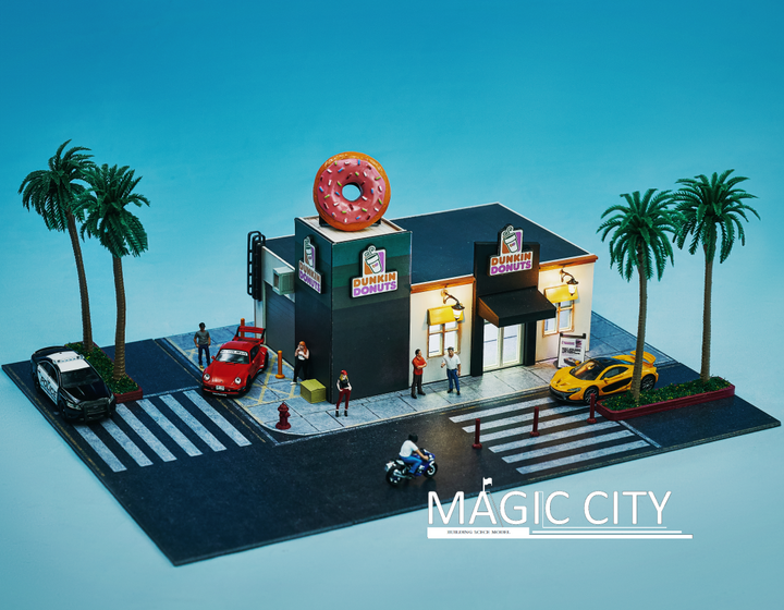 Magic City 1:64 Diorama American Street Scene - Donut Shop