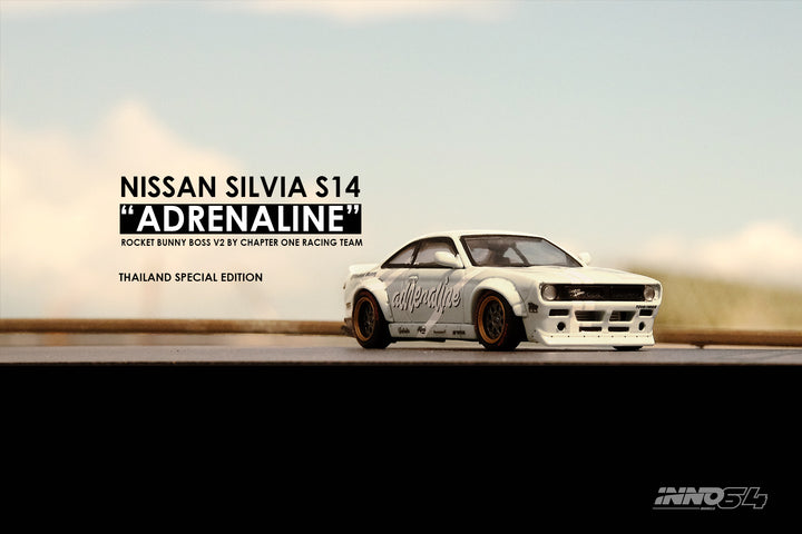 Inno64 1:64 Nissan Silvia S14 "ADRENALINE" Rocket Bunny Boss by Chapter One