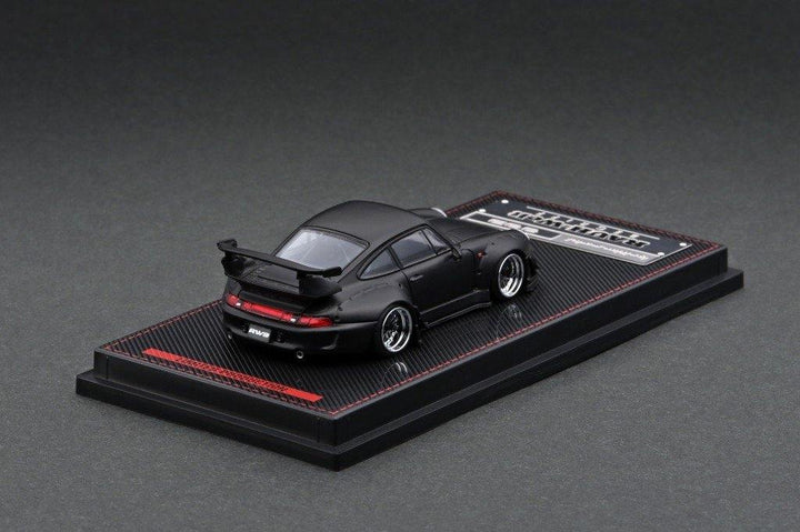 Ignition Model IG 1:64 Porshce RWB 993 Matte Black IG2155 Rear Back