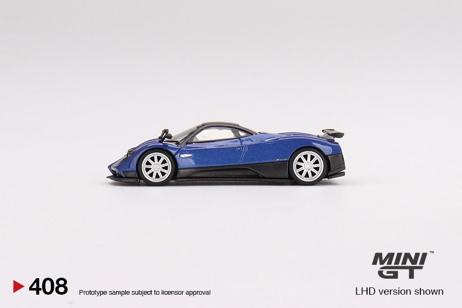 Mini GT 1:64 Pagani Zonda F Blu Argentina LHD MGT00408-CH Side