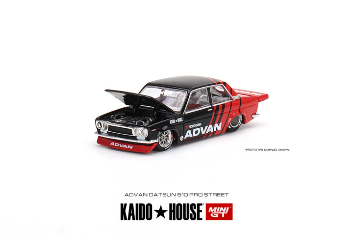 Kaido House + MINIGT 1:64 Datsun 510 Pro Street ADVAN KHMG032
