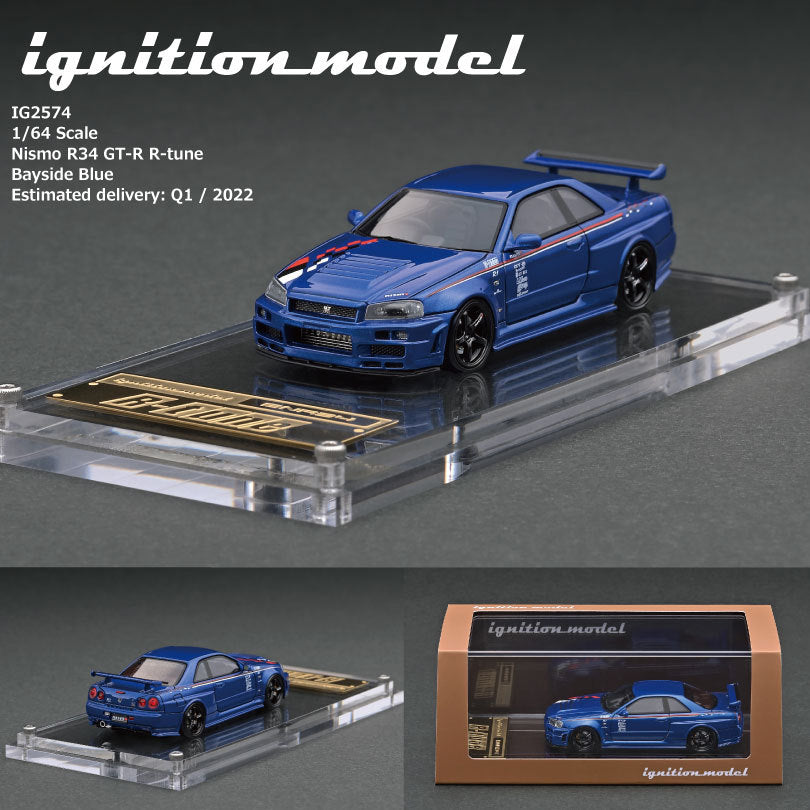 Ignition Model 1:64 Nismo R34 GTR R-tune Bayside Blue