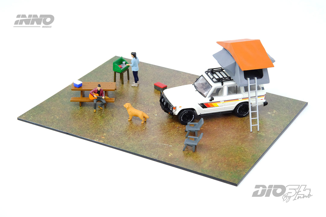 Inno64 1:64 Toyota Land Cruiser FJ60 Car Camping Diorama with Figures