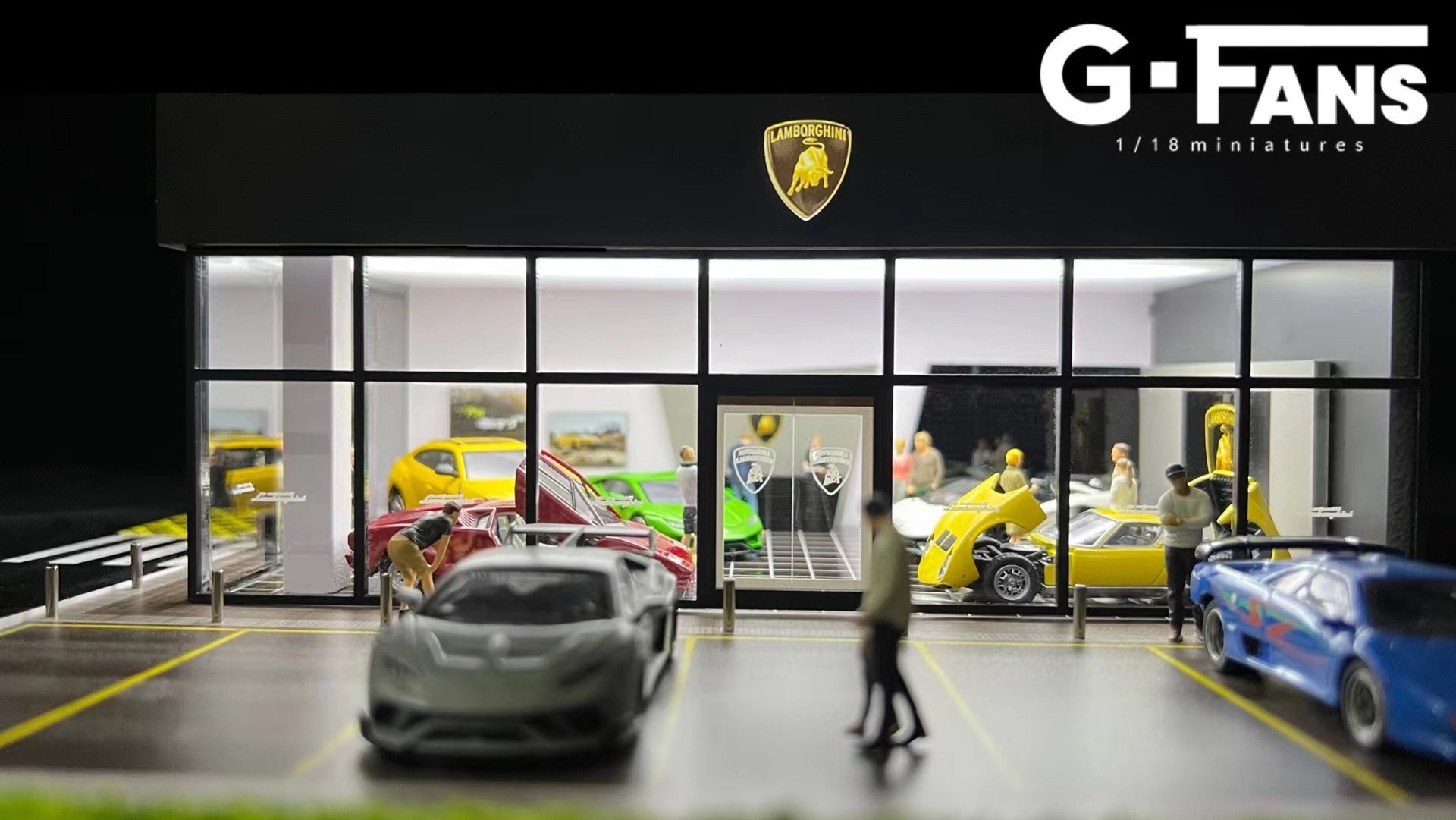 G.Fans 1:64 Diorama Lamborghini Display Center 710034 – Horizon