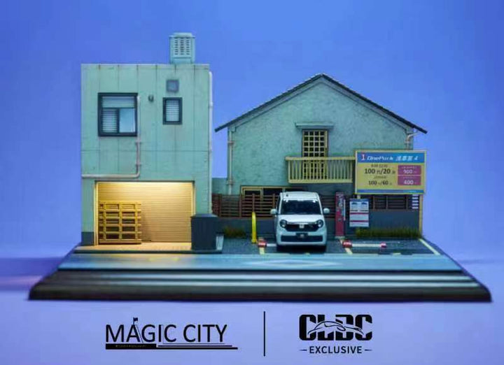 CLDC x Magic City 1:64 Diorama Japanese House + Parking Lot Scene UN2204-64