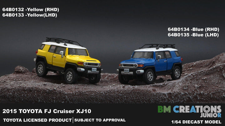 [Preorder] BM Creations 1:64 Toyota 2015 FJ Cruiser Yellow - Horizon Diecast