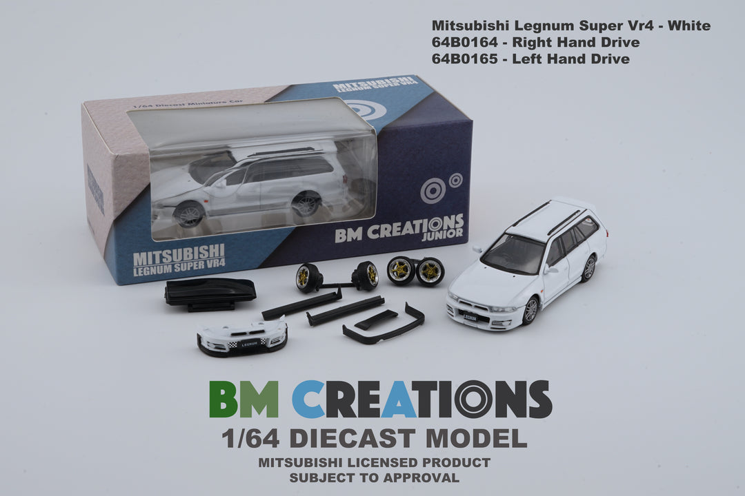 BM Creations 1:64 Mitsubishi Legnum VR4 -White LHD