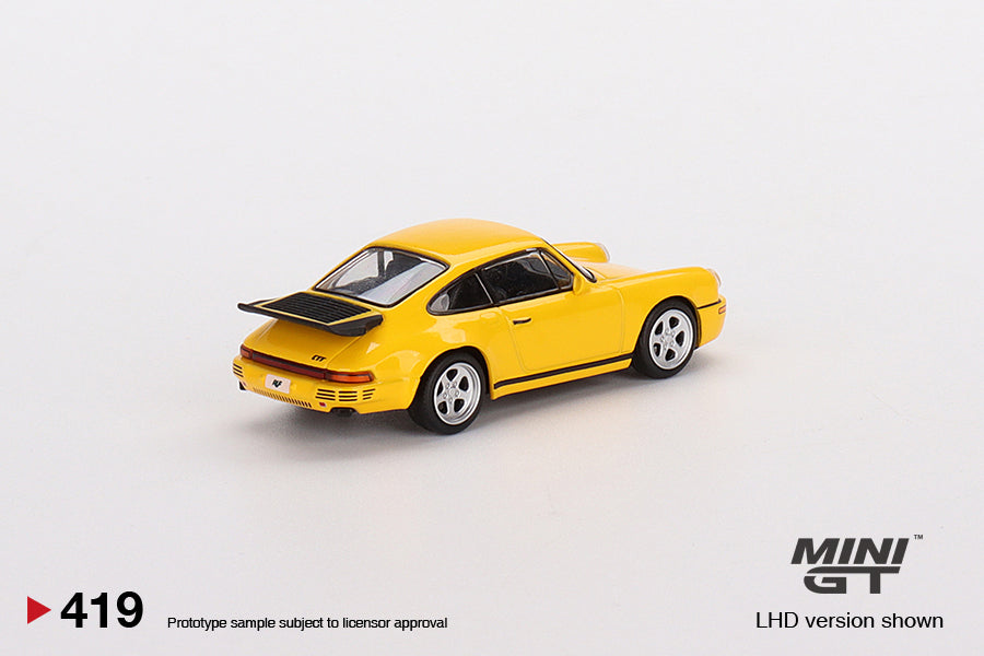 Mini GT 1:64 RUF CTR 1987 Blossom Yellow LHD MGT00419-CH Rear