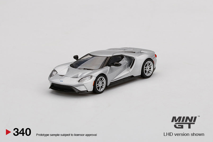 Mini GT 1:64 Ford GT Ingot Silver LHD MGT00340-L