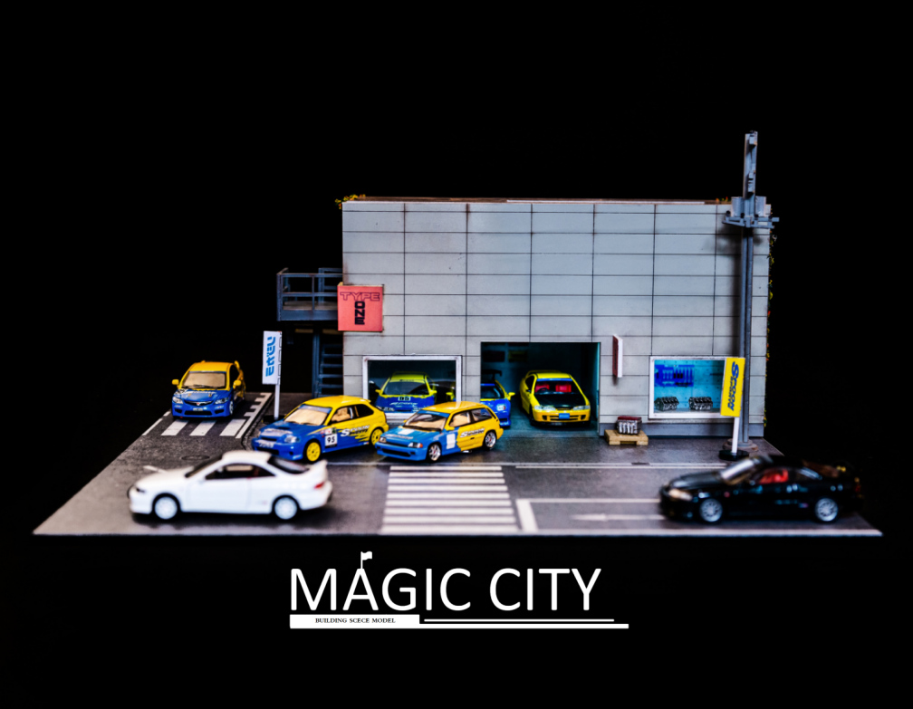 Magic City 1:64 Diorama Type One Japan Tuner Shop - Horizon Diecast