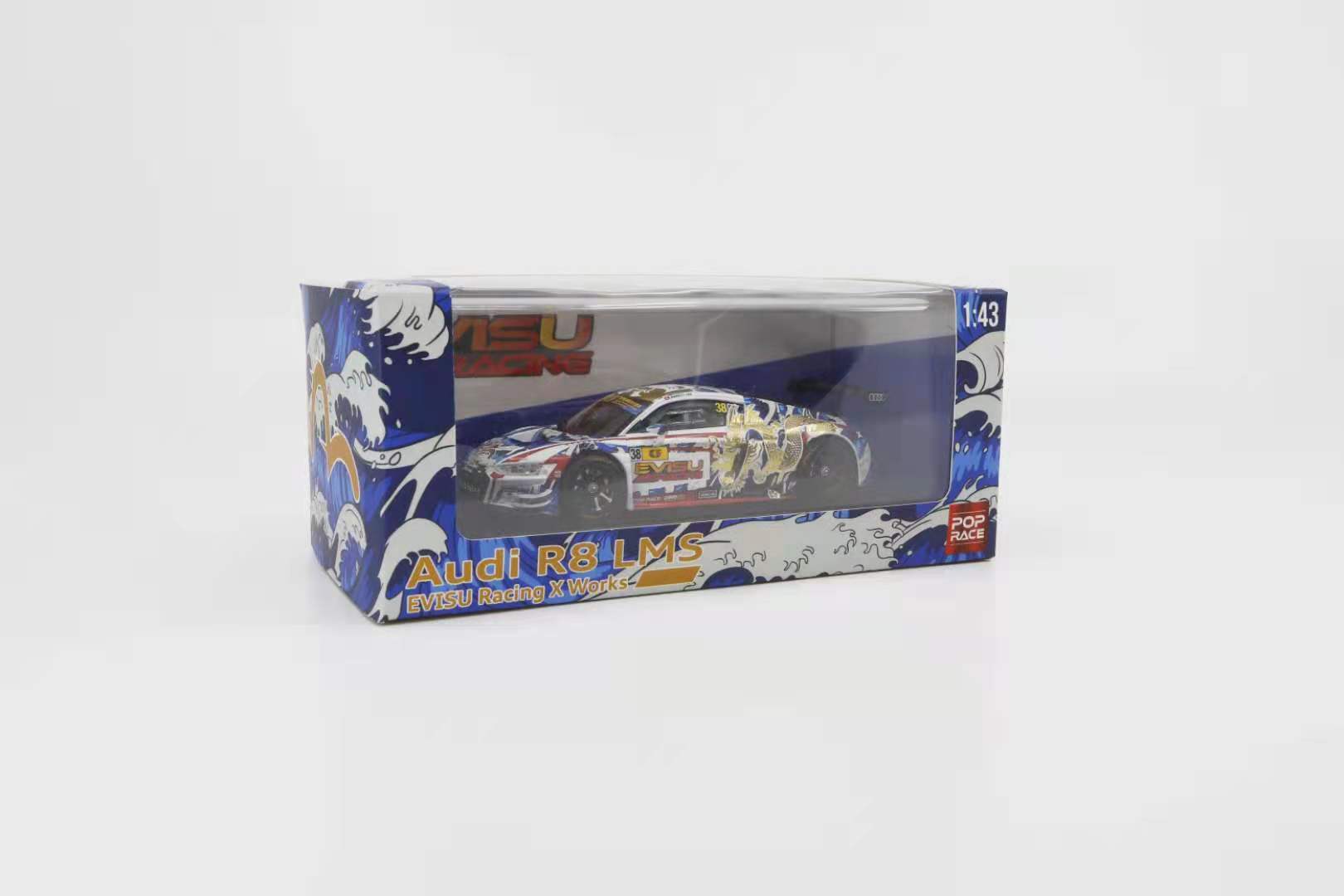 POPRACE 1:43 Audi R8 LMS Macau GT 2020 X Evisu #38 – Horizon Diecast