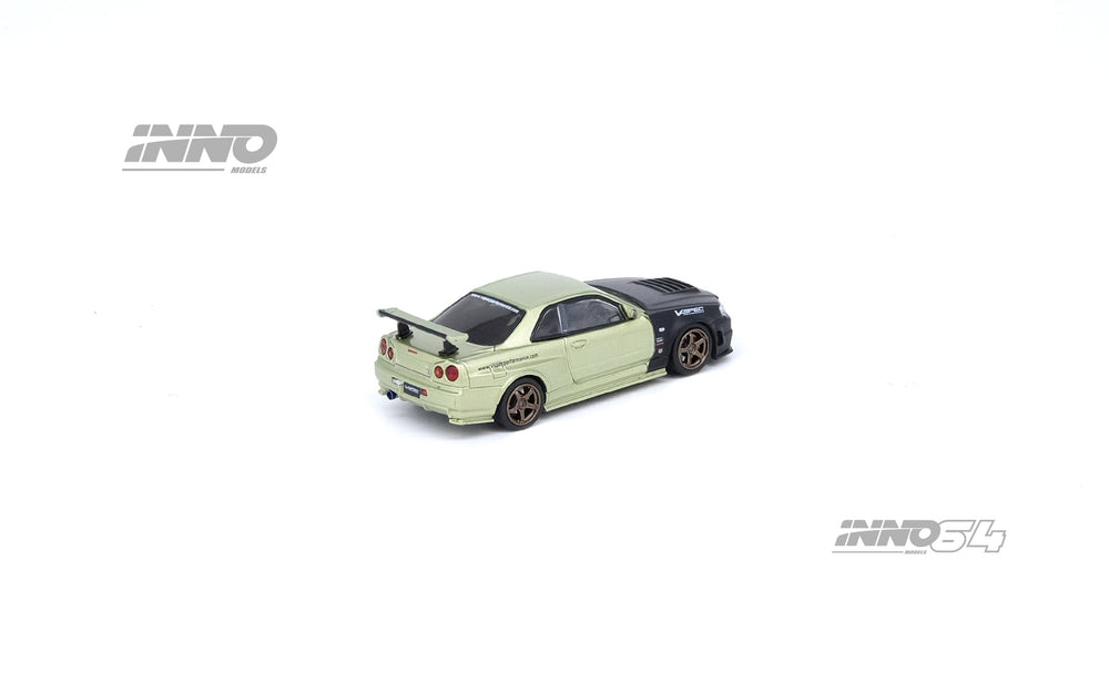 Inno64 1:64 Nissan Skyline GT-R (R34) M-SPEC NUR Tuned IN64-R34MS-NOF Rear