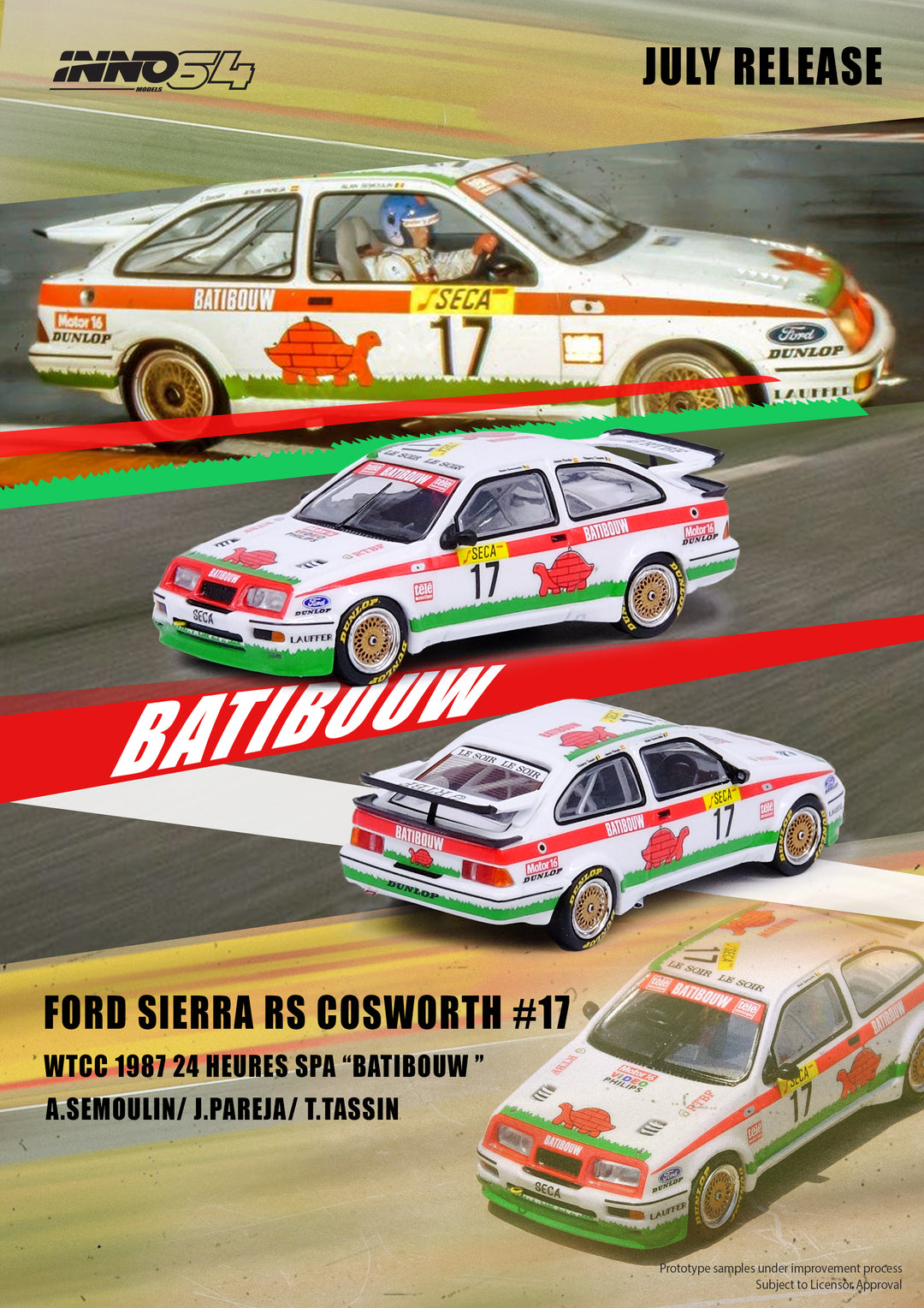 Inno64 1:64 Ford Sierra RS Cosworth #17 WTCC 1984 SPA 24 HEURES IN64-RS500-BATIInno64
