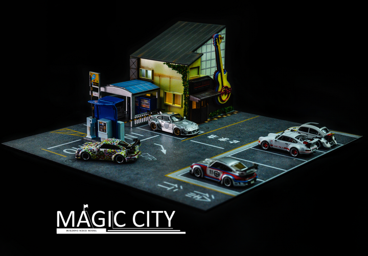 Magic City 1:64 Diorama RWB Roppongi Annual Gathering Rolling Stone Restaurant 110030