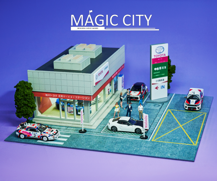 Magic City 1:64 Diorama Japanese Street Scene - Toyota Showroom
