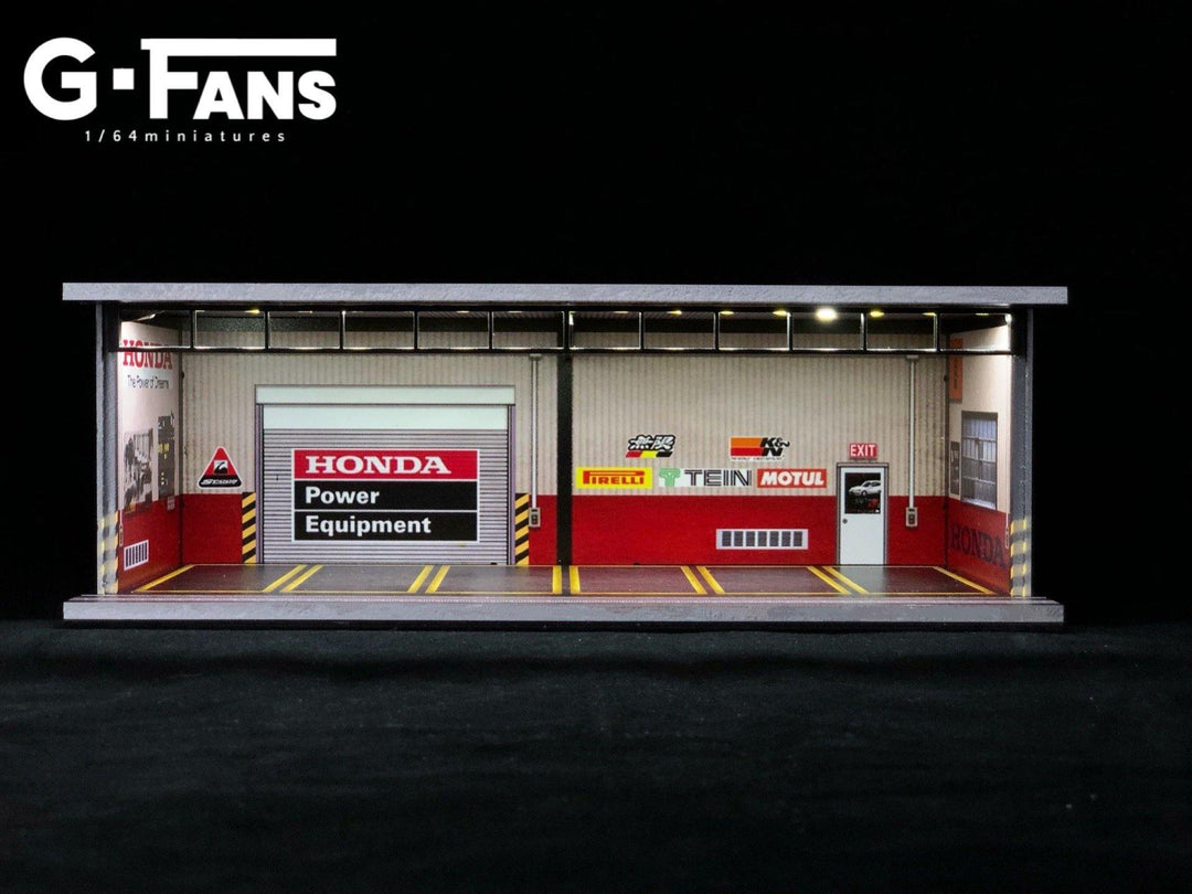 G.Fans 1:64 Garage Diorama with LED 710009 (Honda Theme)