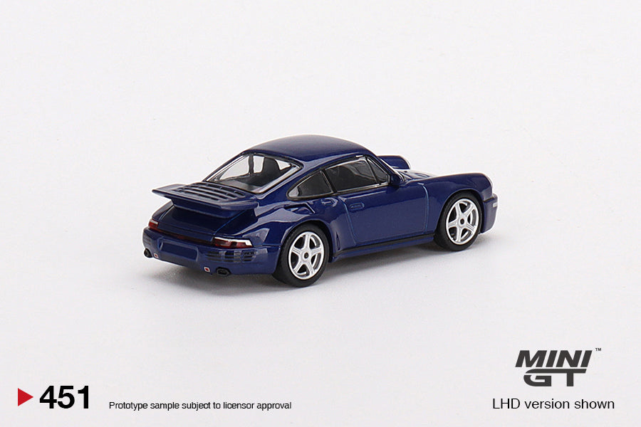 Mini GT 1:64 RUF CTR Anniversary Dark Blue LHD MGT00451 Rear