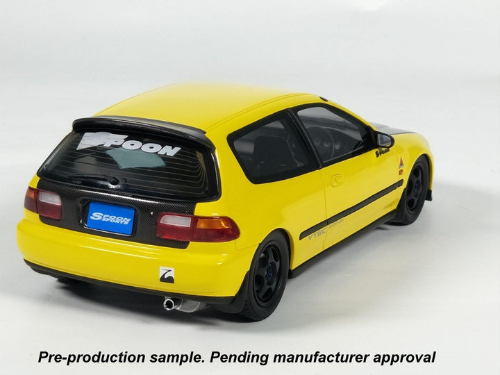 OTTO 1:18 Route Twisk RT17 Honda Civic SiR EG6 Spoon Version Full Carbon Spec RT017 Rear Back View