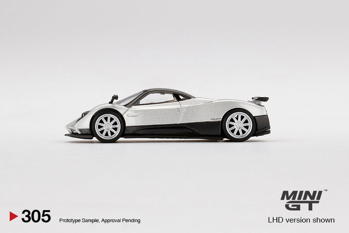 MiniGT 1:64 Pagani Zonda F Silver MGT00305-L Side